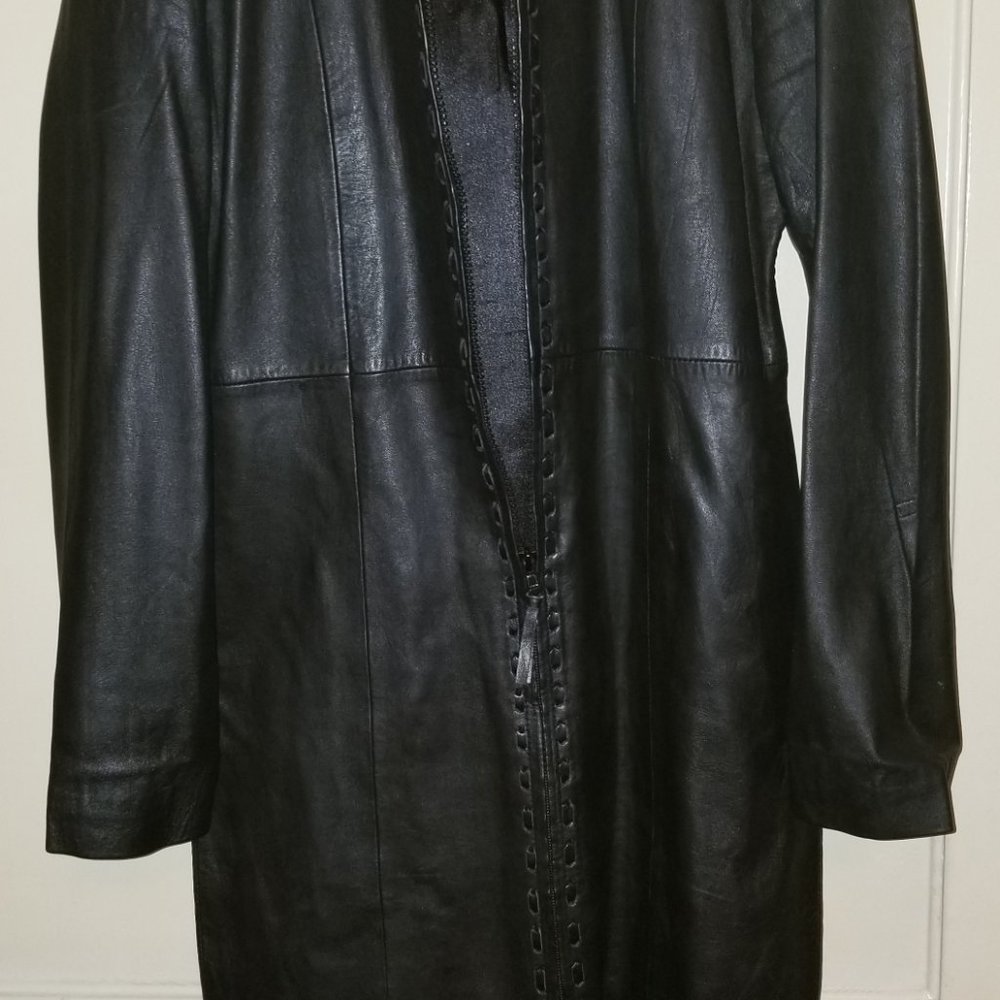 INC International Concepts Woman's Black Leather L